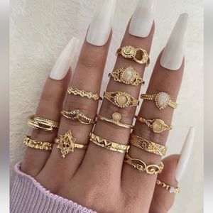 15 pc Elegant Rings